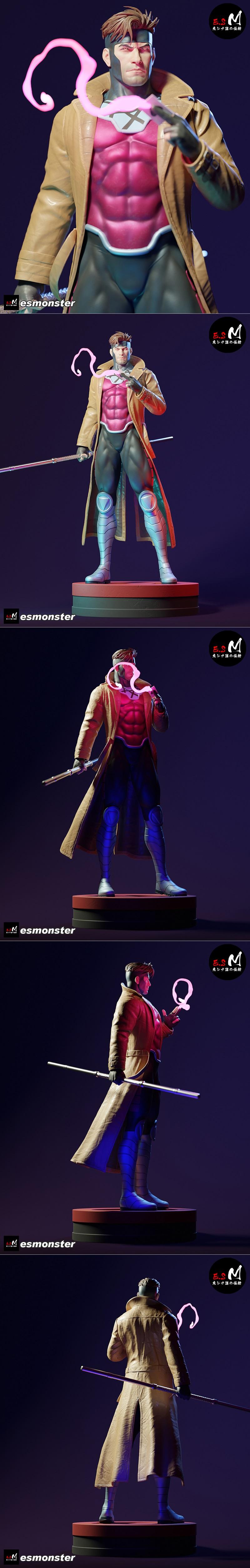 E.S.怪物 - 策略奇兵 - 3D打印模型|E.S Monster – Gambit Marvel – 3D Print Model STL
