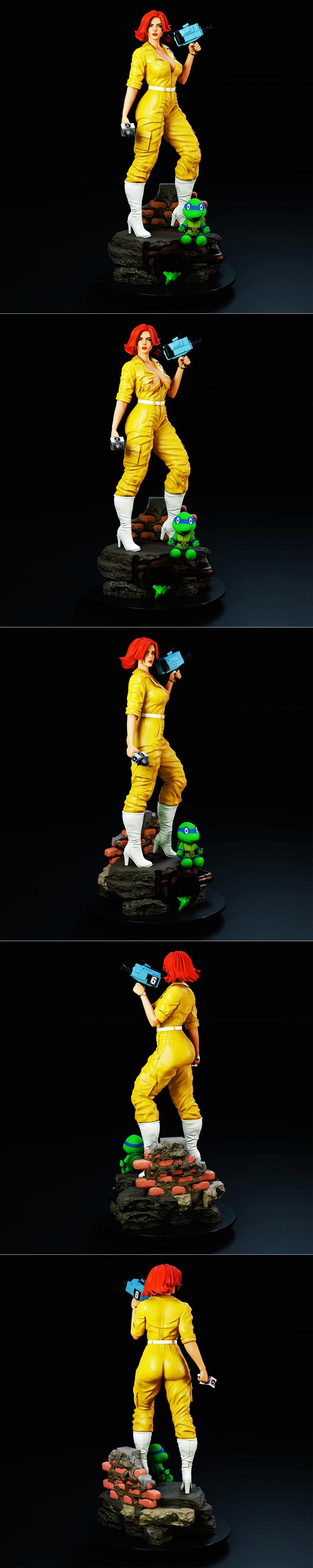 BrunoArt3D - 阿普尔·奥尼尔 - 3D打印模型|BrunoArt3D – April O’Neil – 3D Print Model STL