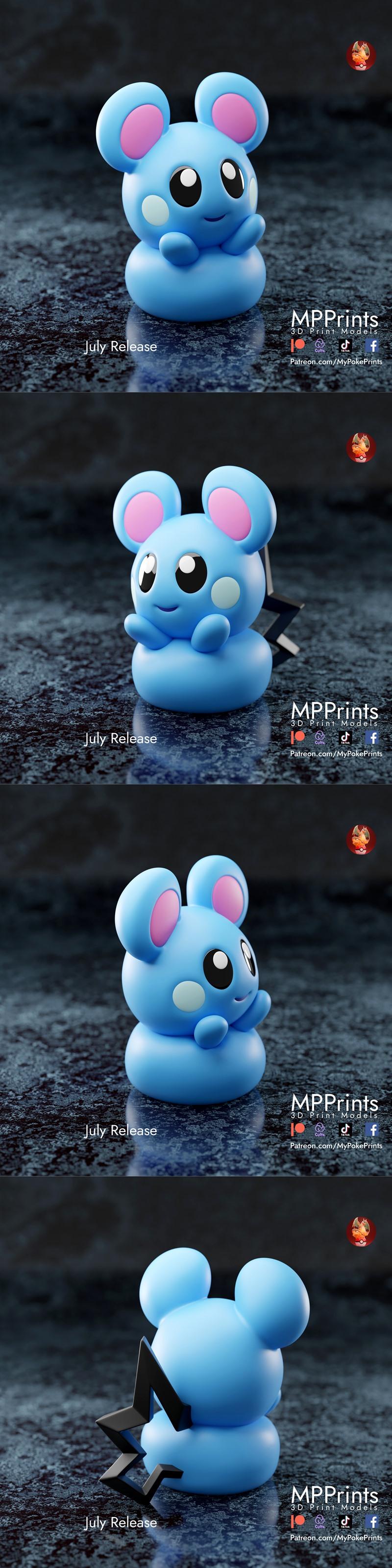 可爱的小玛丽——3D打印模型STL|Cute Maril – 3D Print Model STL