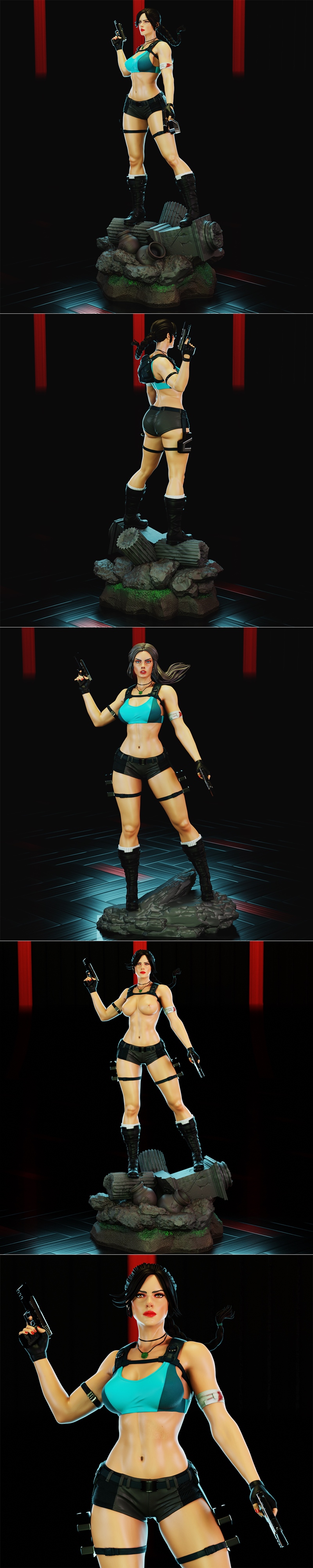 布鲁诺艺术3D打印模型：莱拉·克罗夫特|BrunoArt3D – Lara Croft – 3D Print Model STL