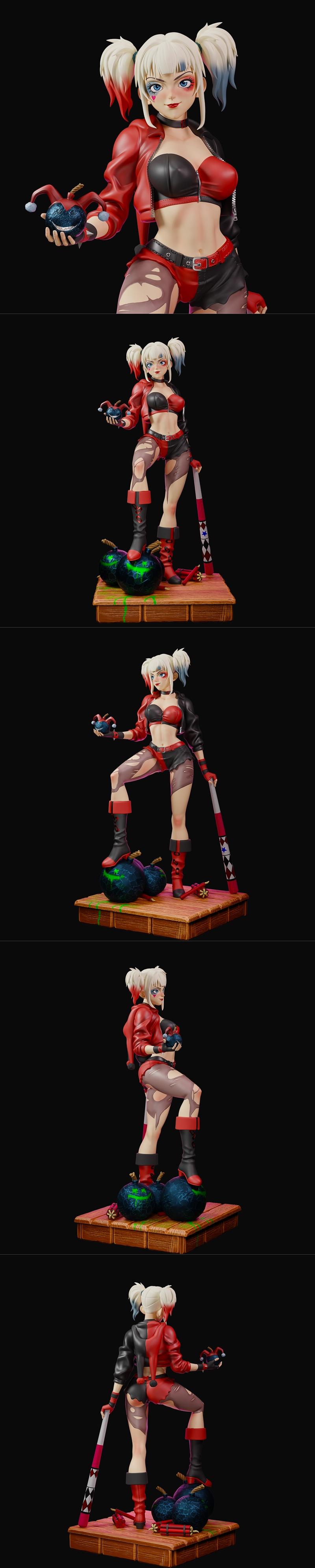 GM3D – Harley Quinn – 3D Print Model STL