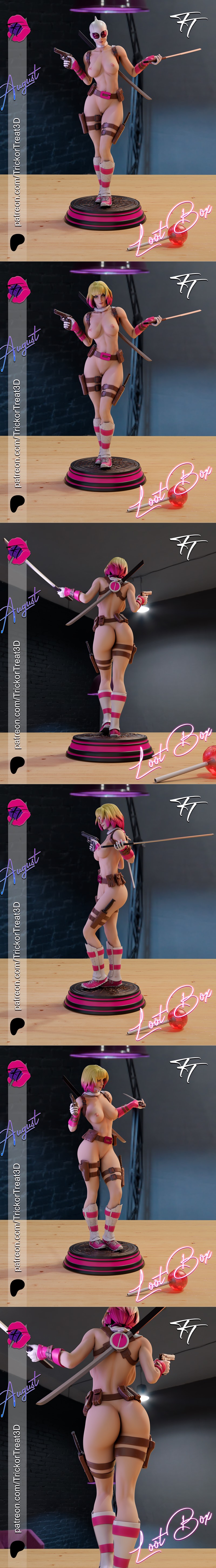万圣节特辑 - 顾盼 - Gwenpool 3D打印模型|Trick or Treat – Gwenpool – 3D Print Model STL