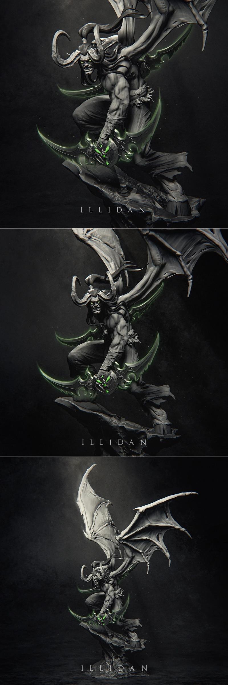 Ca 3d Studios - 伊利丹 - 3D打印模型|Ca 3d Studios – Illidan – 3D Print Model STL