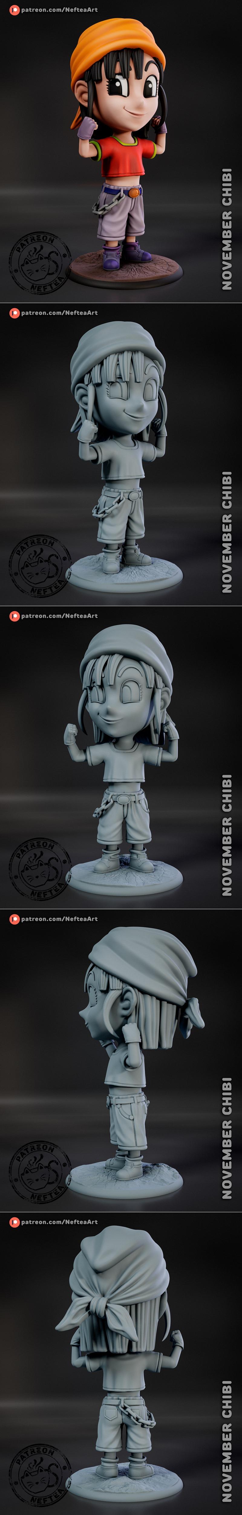 Neftea 3D打印模型：Pan Chibi角色造型|Neftea – Pan Chibi – 3D Print Model STL