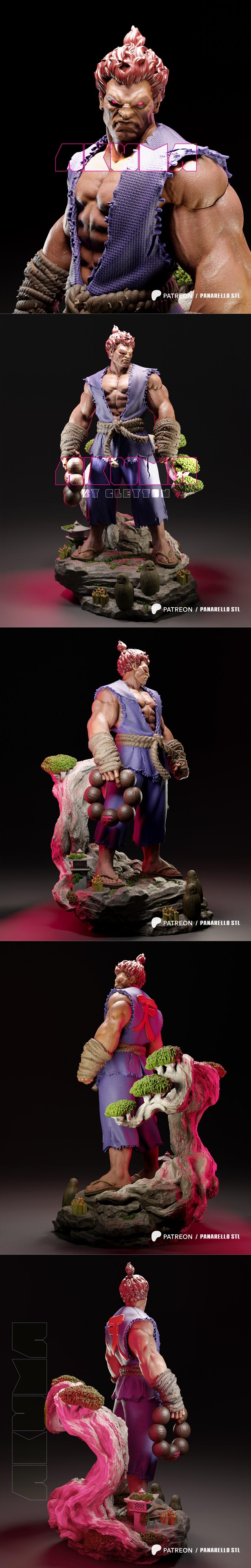 Panarello 3D打印模型：Akuma角色雕塑设计|Panarello – Akuma – 3D Print Model STL