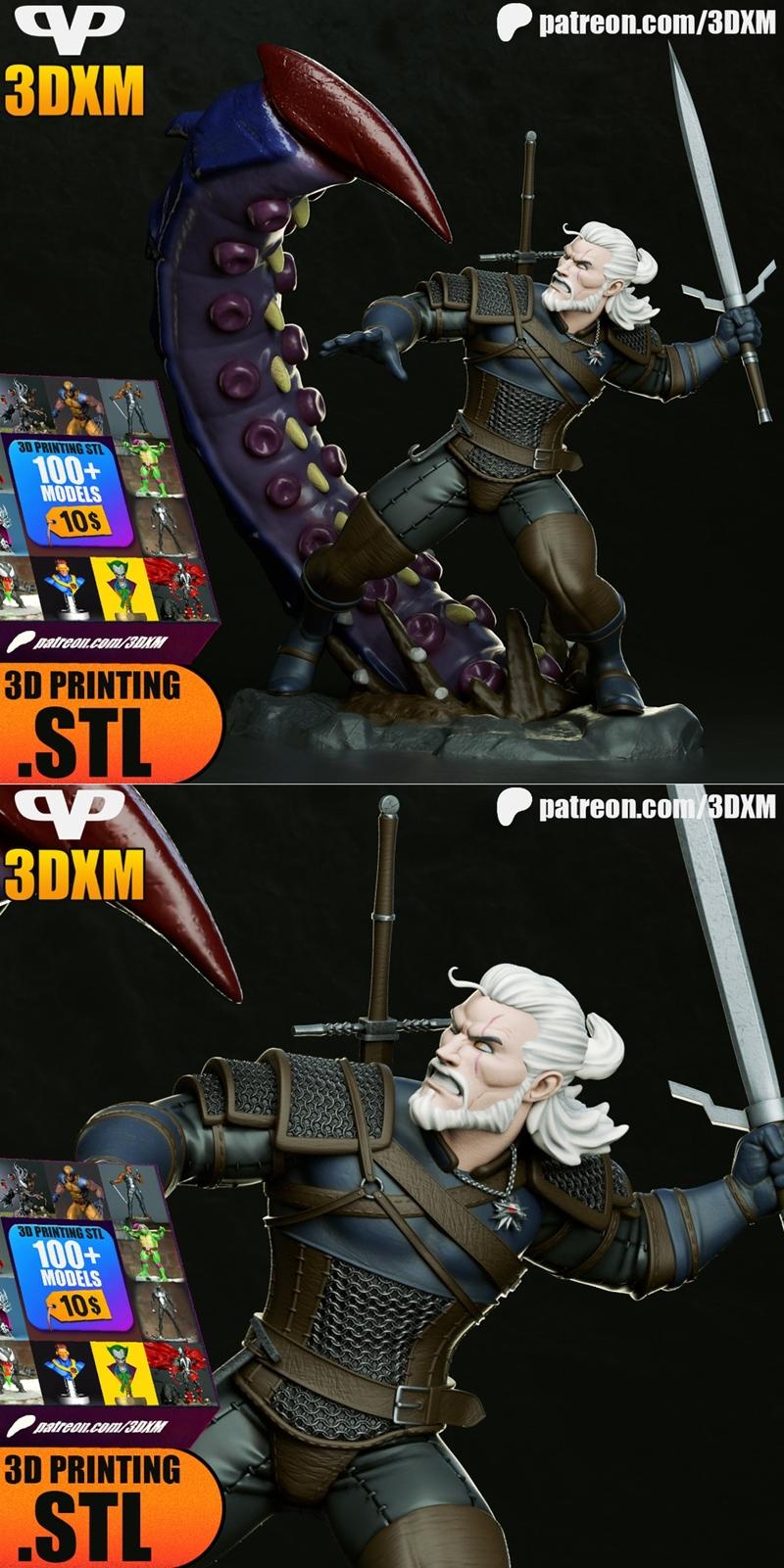 3DXM - 奇迹时代 - 亡灵法师 3D打印模型|3DXM – The Witcher – 3D Print Model STL