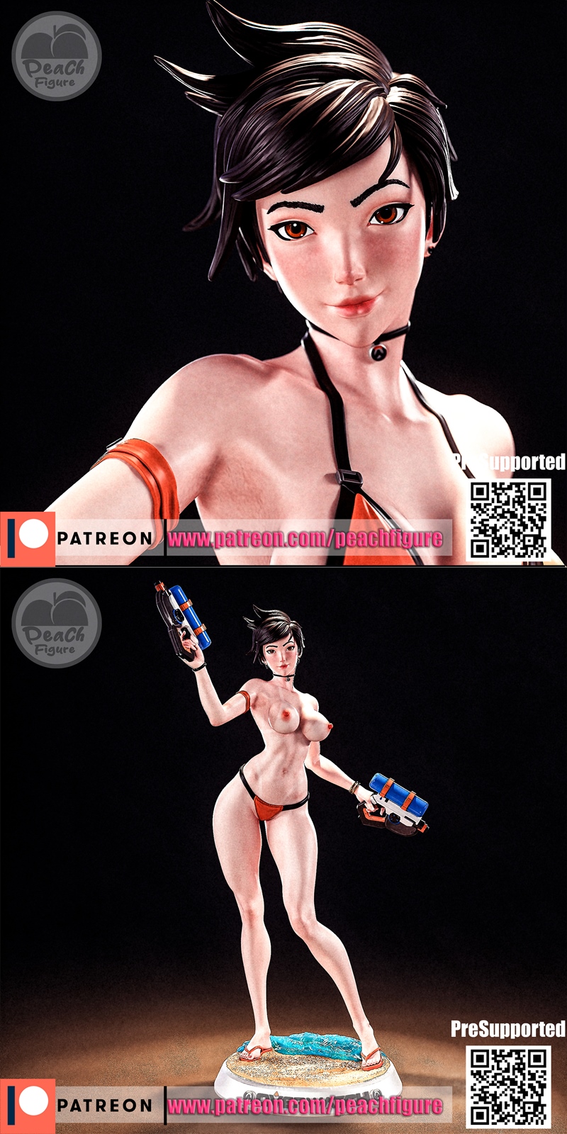 佩奇造型 - tracer - 3D打印模型|Peach Figure – Tracer – 3D Print Model STL
