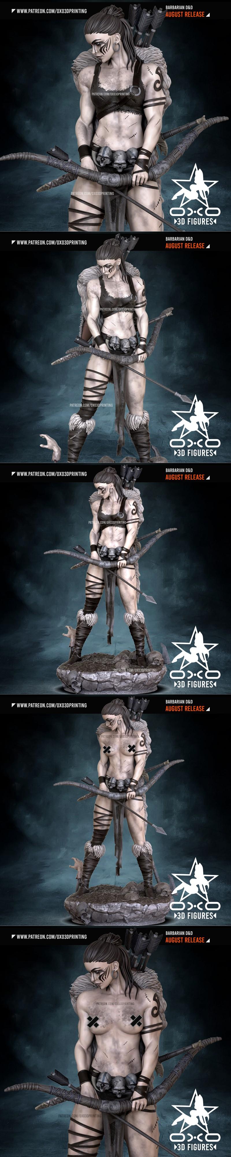 OXO3D barbarian 3D打印模型|OXO3D Figures – Barbarian – 3D Print Model STL