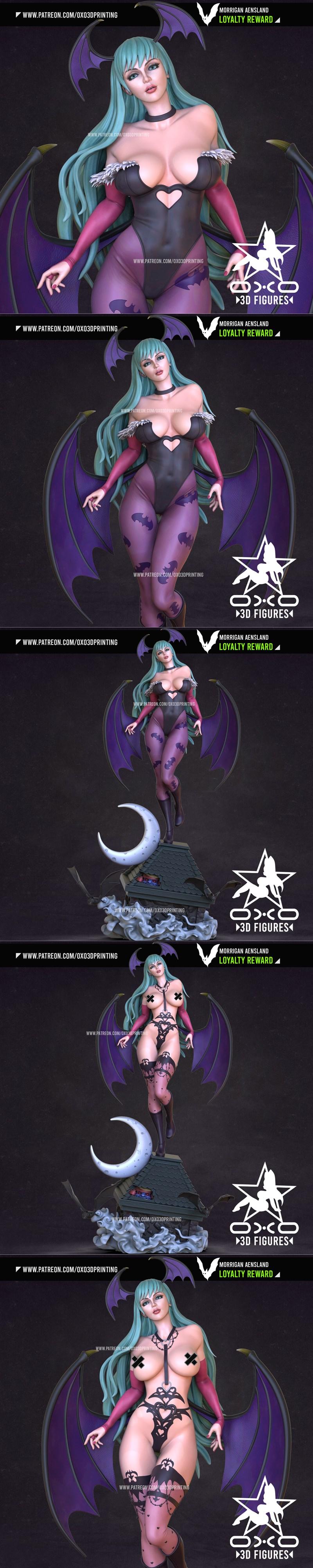 OXO3D Morrigan Aensland 3D打印模型|OXO3D Figures – Morrigan Aensland – 3D Print Model STL