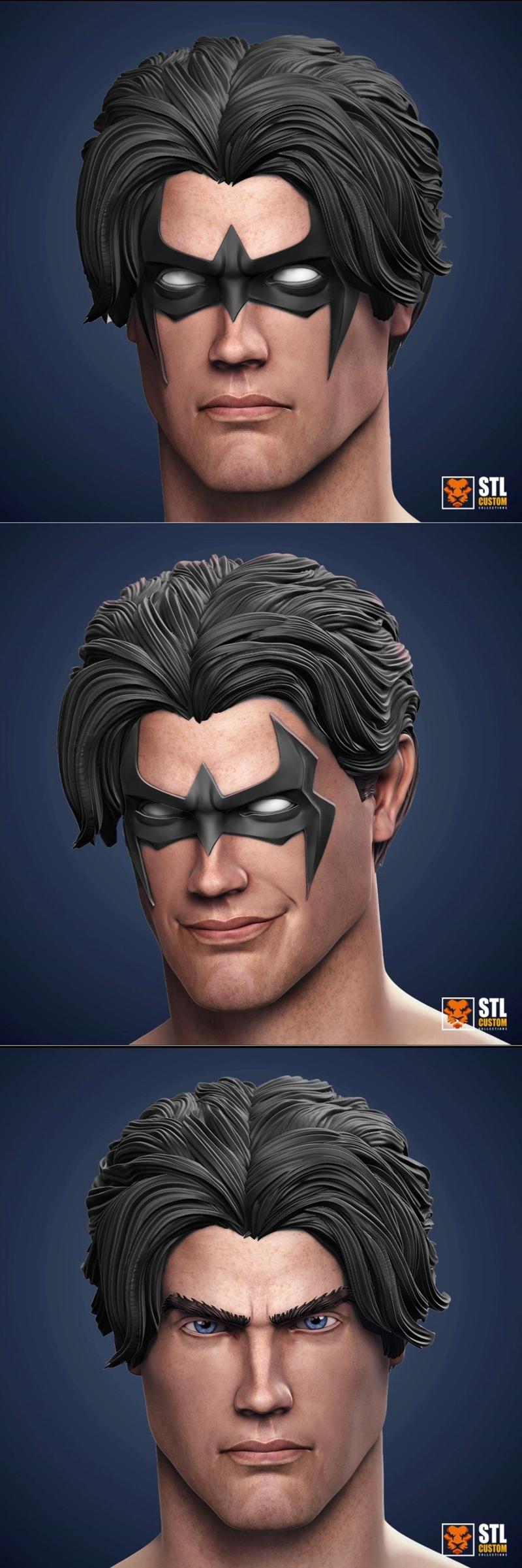 Stl定制 - 夜翼 - 3D打印模型|Stl Custom – Nightwing – 3D Print Model STL