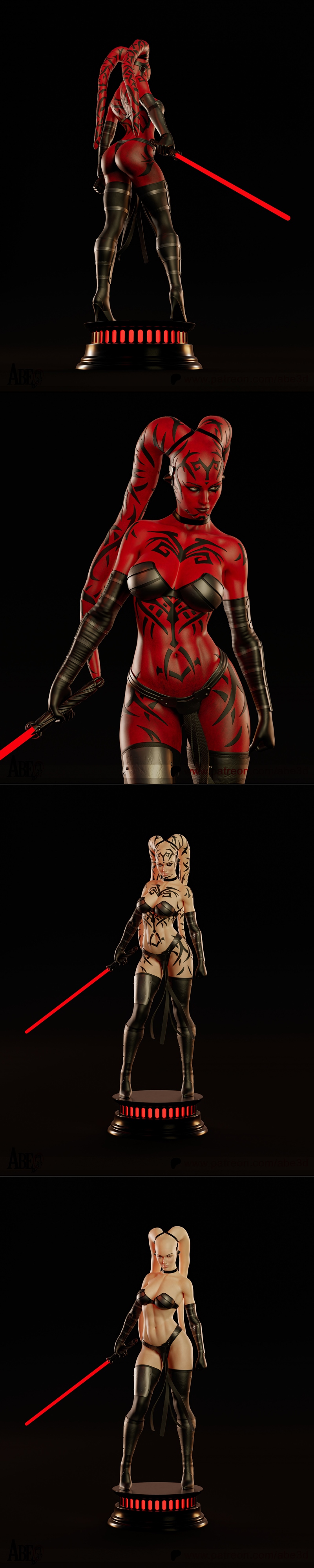 Abe3D - 达斯·塔隆 - 3D打印模型|Abe3D – Darth Talon – 3D Print Model STL