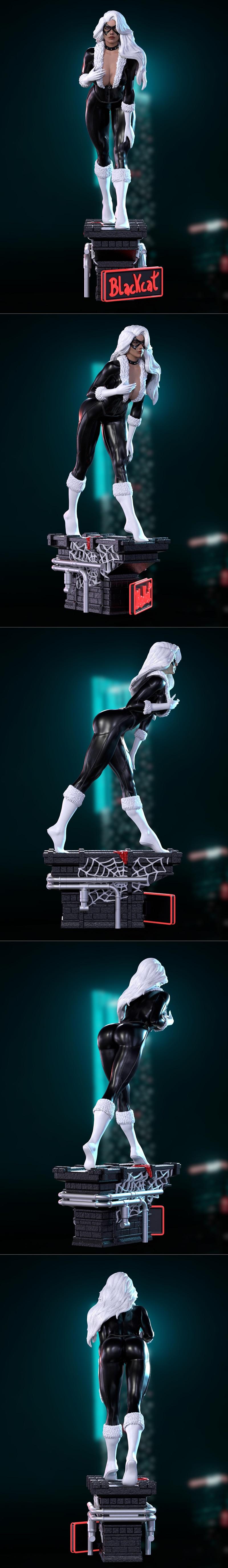 Abe3D 黑猫 3D打印模型|Abe3D – Black Cat – 3D Print Model STL