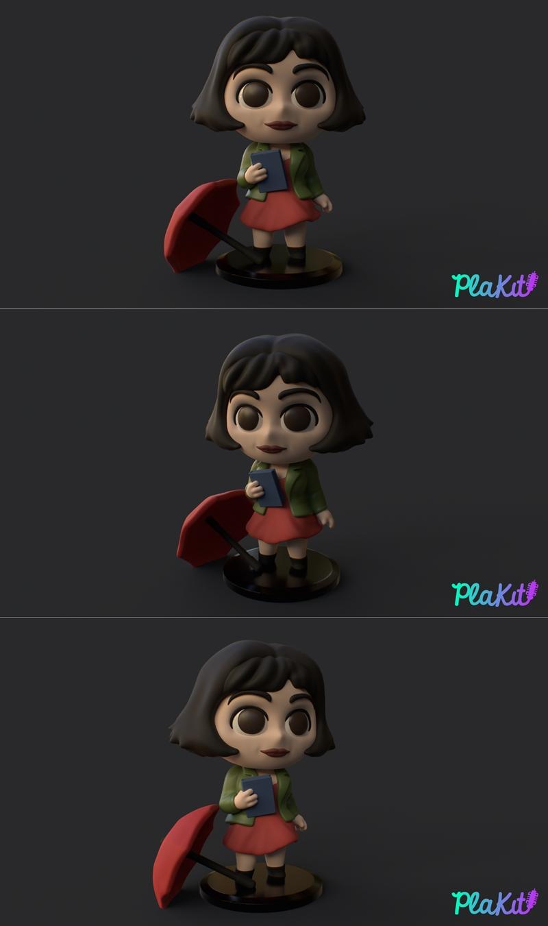 PlaKit – 阿梅丽·波莱恩 – 3D打印模型|PlaKit – Amelie Poulain – 3D Print Model STL