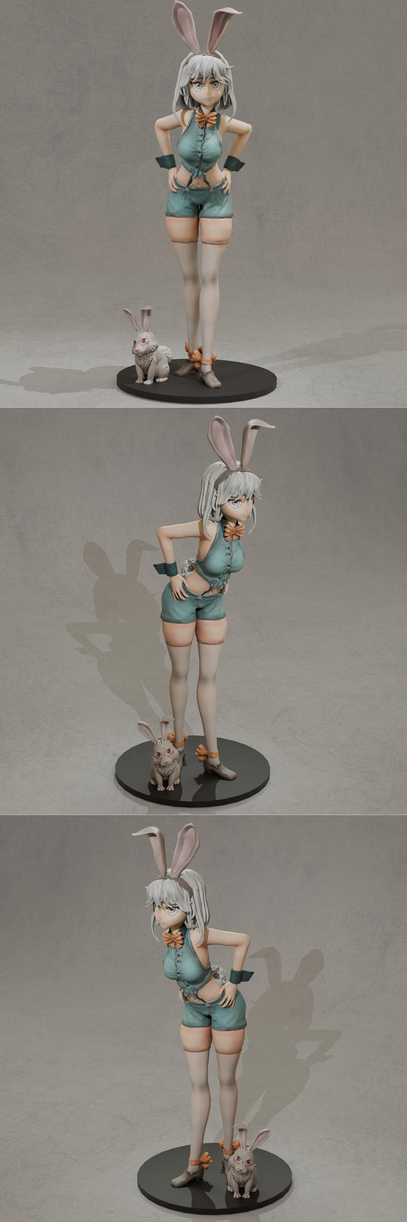 动漫兔女郎3D打印模型|Anime – Bunny Girl – 3D Print Model STL