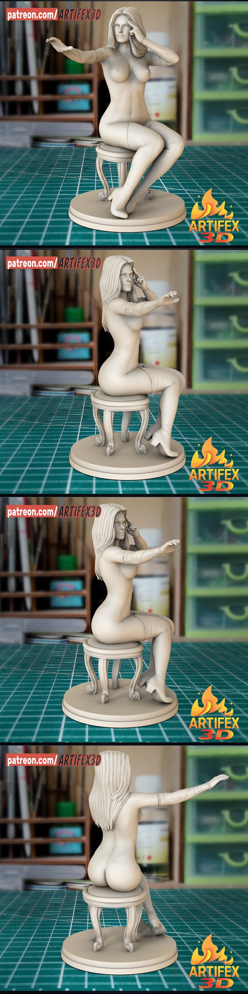 Artifex3d - 伊摩斯·弗罗斯特 - 3D打印模型|Artifex3d – Emma Frost – 3D Print Model STL