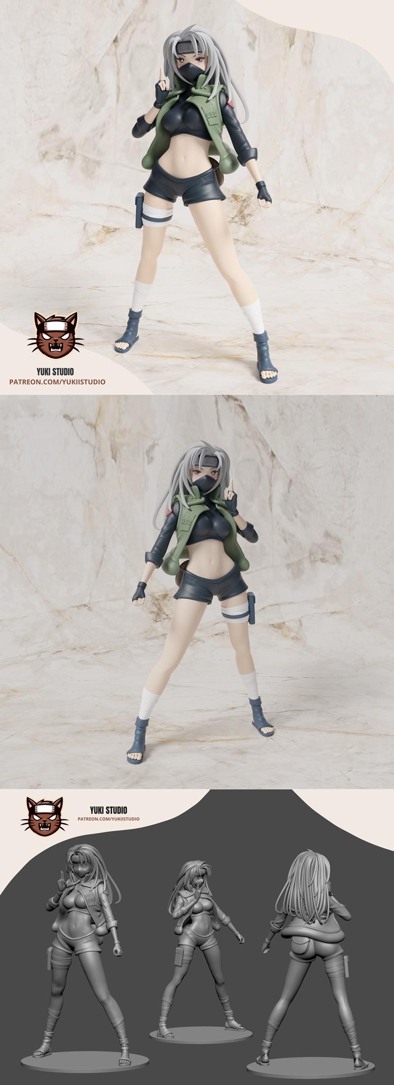 Kakashi美少女模型 3D打印STL文件|Kakashi Bishoujo – Yuki Studio – 3D Print Model STL