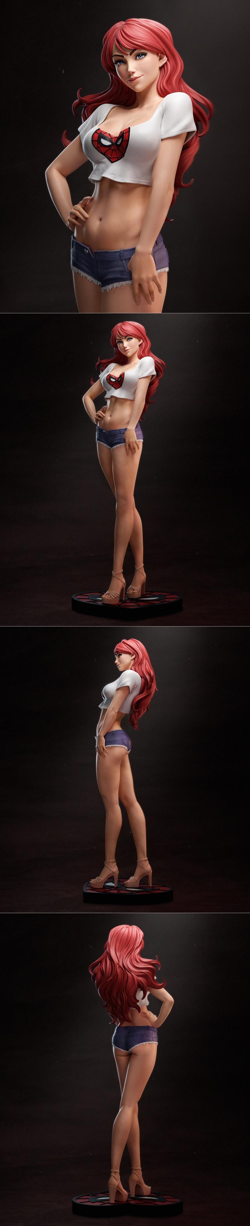 Ca 3D工作室 - 玛丽珍 - 3D打印模型|Ca 3d Studios – Mary Jane – 3D Print Model STL