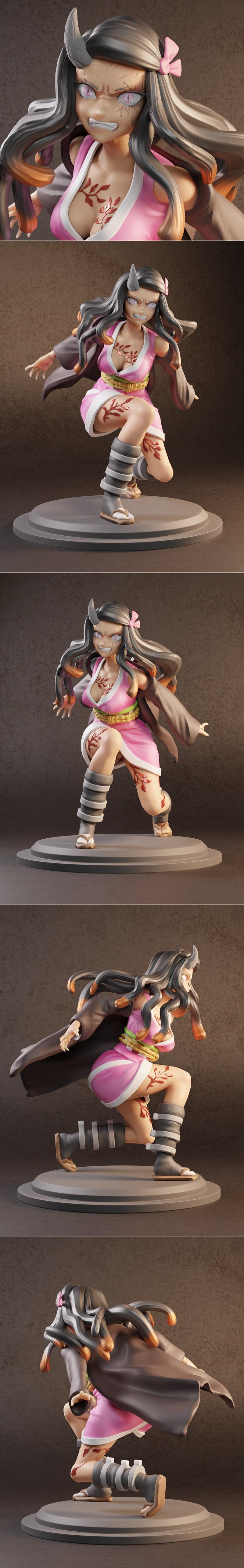 亨利·法比安出品 《鬼灭之刃》涅古佐· Kamado 3D打印模型|Henry Fabian – Nezuko Kamado – 3D Print Model STL