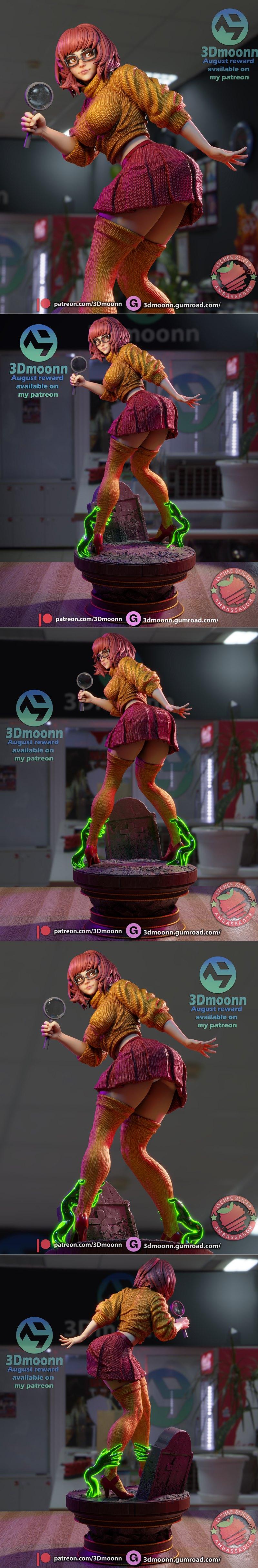 3D打印模型：Velma Dinkley角色模型|3Dmoonn – Velma Dinkley – 3D Print Model STL