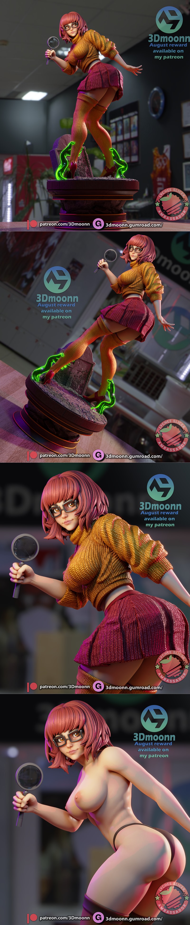 3D打印模型：Velma Dinkley角色模型|3Dmoonn – Velma Dinkley – 3D Print Model STL