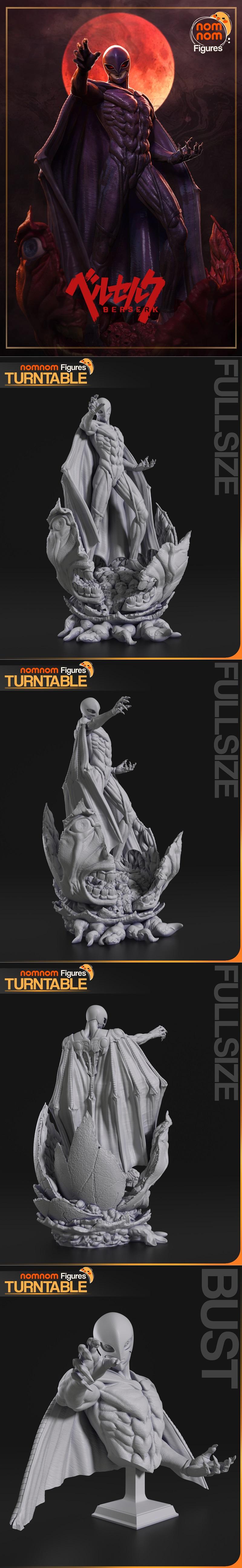 Femto 3D打印模型：Berserk角色造型|Nomnom Figure – Femto – Berserk – 3D Print Model STL