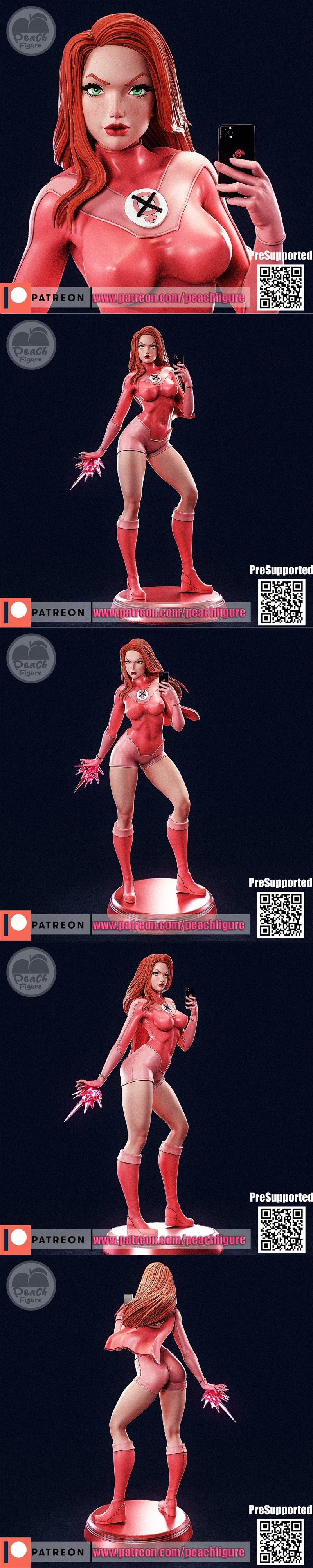 Peach Figure - 原始形态 - 女神艾娃 3D打印模型|Peach Figure – Atom Eve – 3D Print Model STL