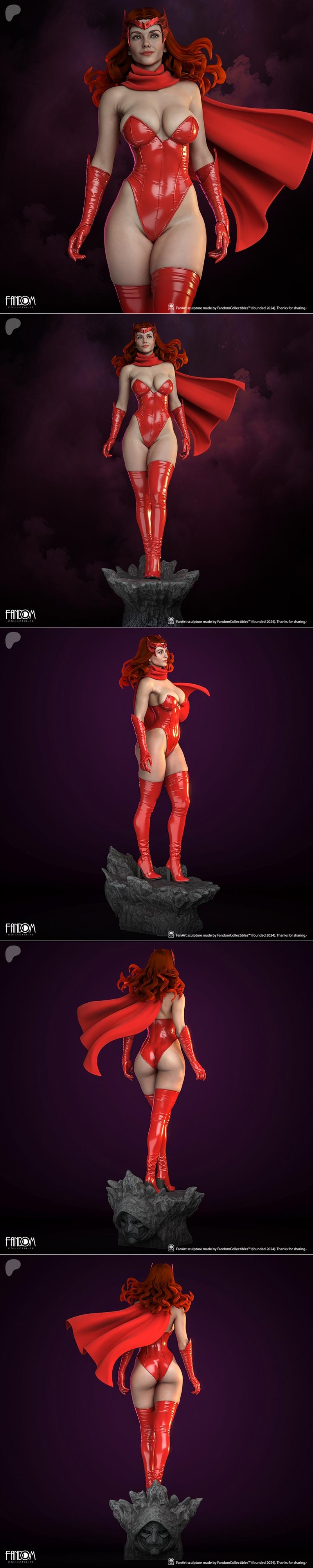 漫威3D打印模型：绯红女巫|Fandom Collectibles – Scarlet Witch – 3D Print Model STL