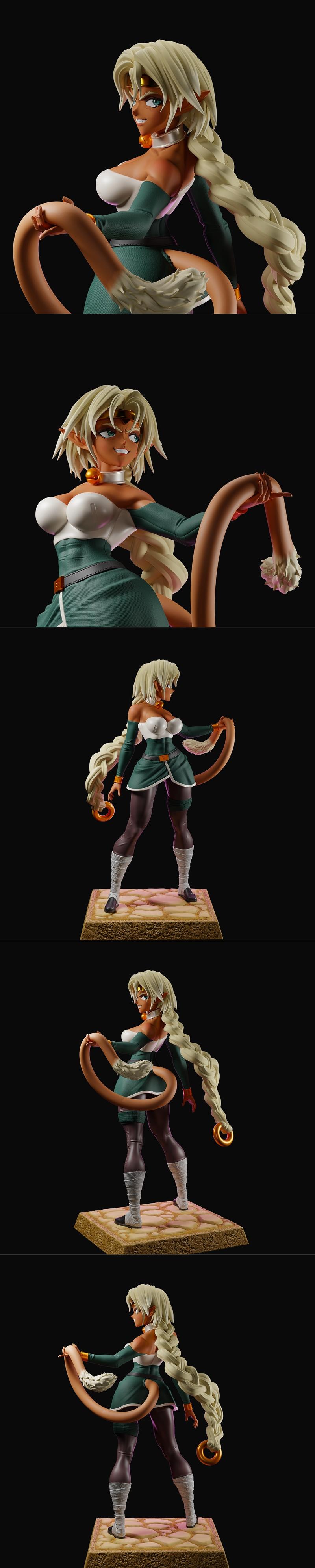 GMEYER3D - 出走的星辰 - Aisha家族成员3D打印模型|GMEYER3D – Aisha Clan-Clan – Outlaw Star – 3D Print Model STL
