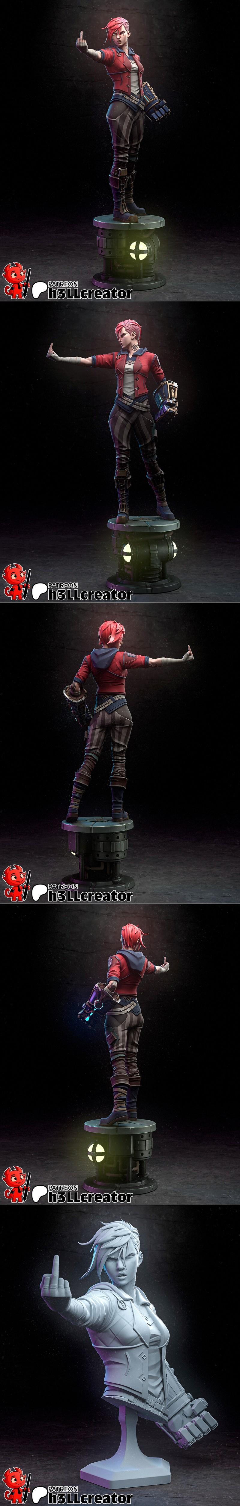 H3LL创作组 - 3D打印模型 - 可打印动漫角色模型|h3LL creator – VI – 3D Print Model STL