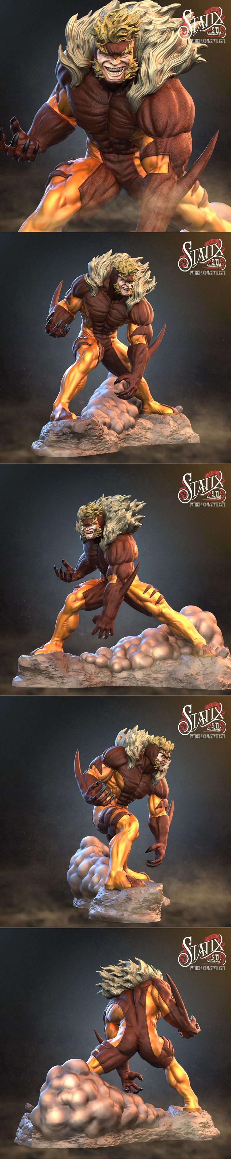 Statix - Sabretooth - 3D打印模型|Statix – Sabretooth – 3D Print Model STL