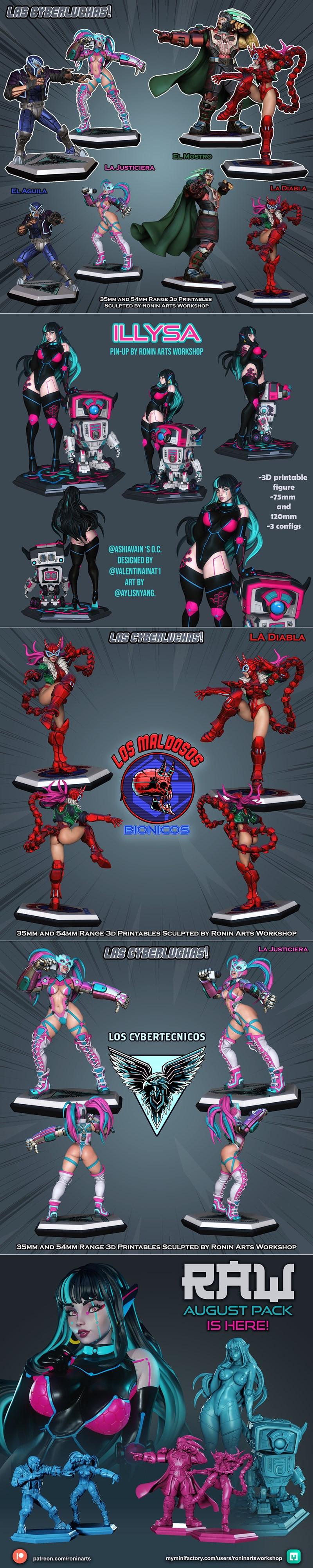 Ronin艺术工坊·拉斯赛博格斗2024·3D打印模型|Ronin Arts Workshop – Las Cyberluchas August 2024 – 3D Print Model STL