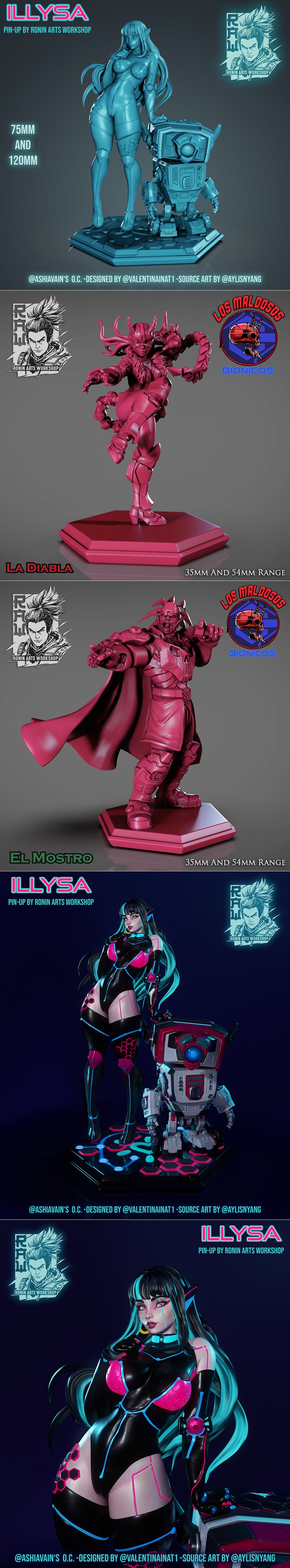 Ronin艺术工坊·拉斯赛博格斗2024·3D打印模型|Ronin Arts Workshop – Las Cyberluchas August 2024 – 3D Print Model STL