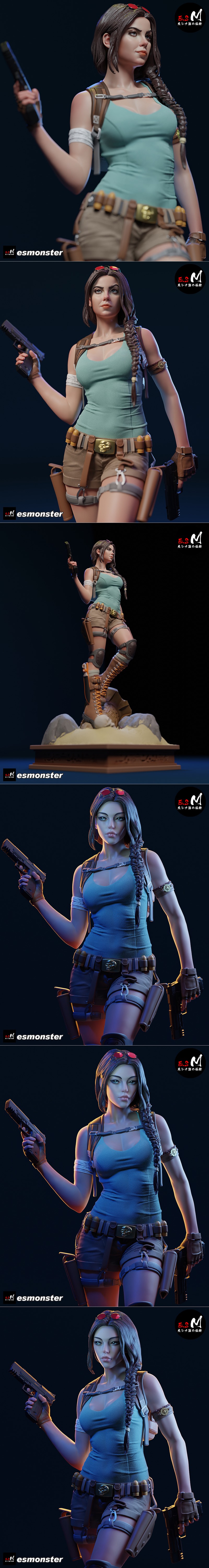 Lara Croft 3D打印模型|E.S Monster – Lara Croft – 3D Print Model STL