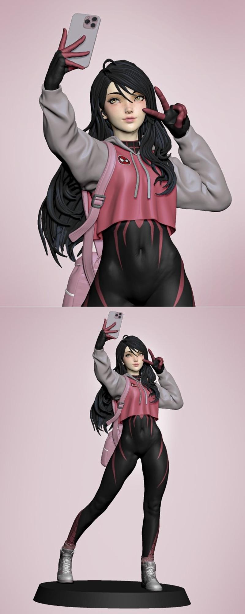 Ca 3D工作室蜘蛛女孩3D打印模型|Ca 3d Studios – Spidergirl – 3D Print Model STL