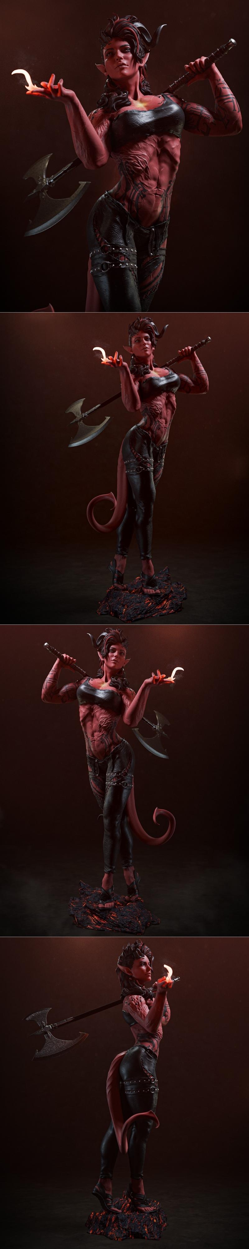 Ca 3D工作室 - 王者之剑 - 卡拉奇3D打印模型|Ca 3d Studios – Karlach – 3D Print Model STL