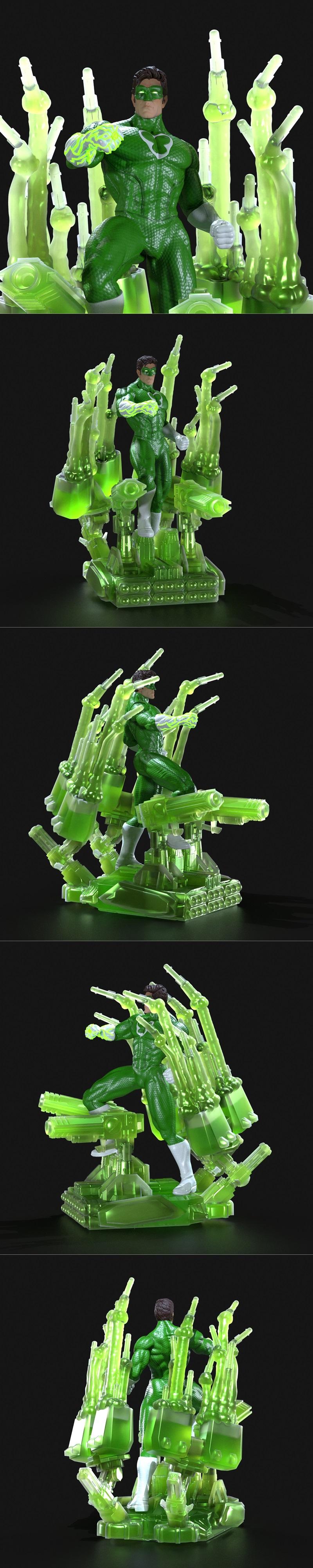 绿灯侠 3D打印模型|Dragon Collector – Green Lantern – 3D Print Model STL
