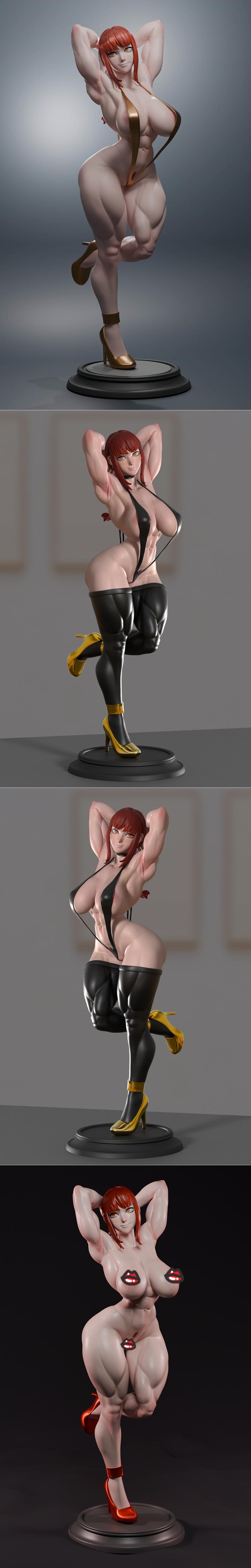 Makima肌肉模型——赫拉尔多雕塑3D打印模型|Makima Muscle – Heraldo Sculpts – 3D Print Model STL