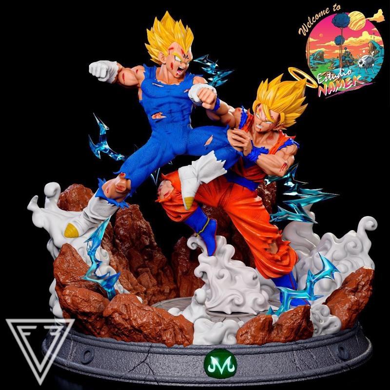 名场面3D打印模型：贝吉塔 vs 悟空|Namek Studio – Vegeta vs Goku – 3D Print Model STL