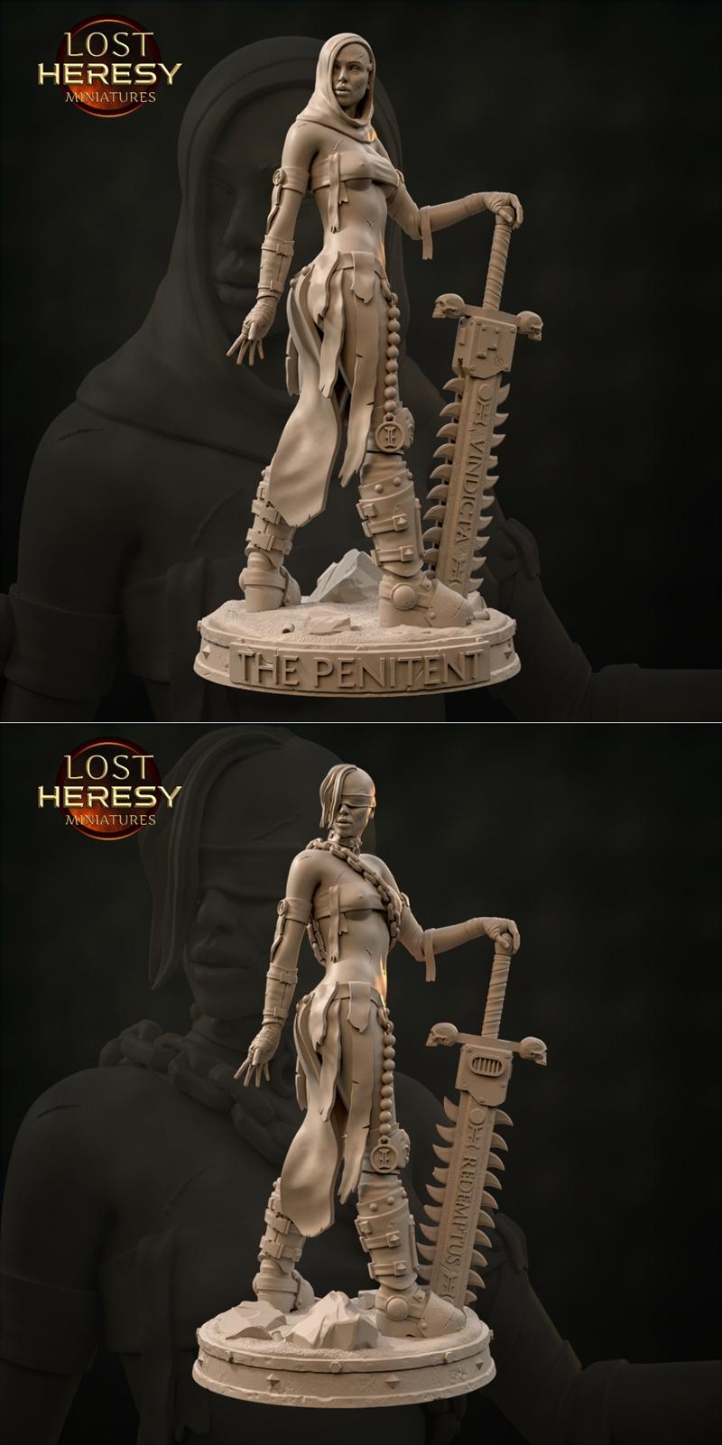 失落异端迷你模型——忏悔者|Lost Heresy Miniatures – The Penitent – 3D Print Model STL