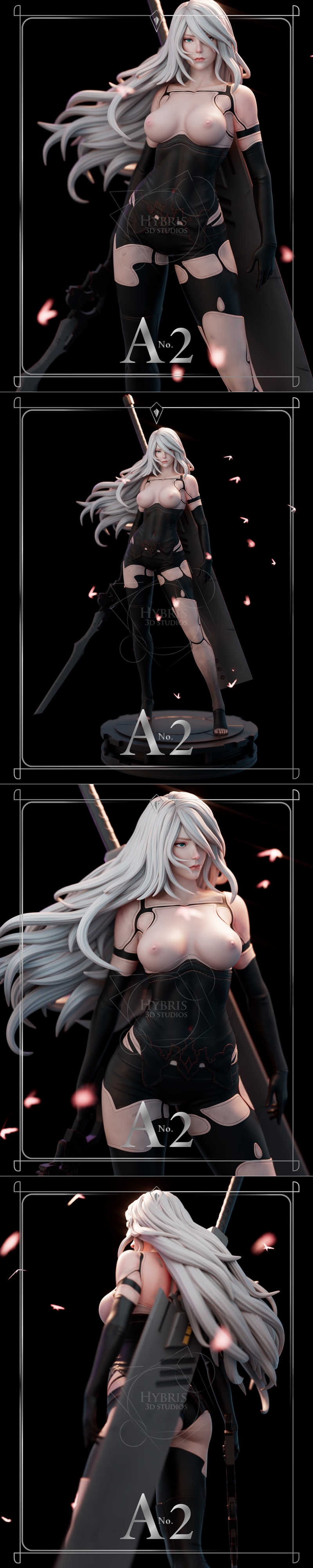 Hybris Studios旗下作品《NieR》角色3D打印模型|Hybris Studios – A2 – NieR – 3D Print Model STL