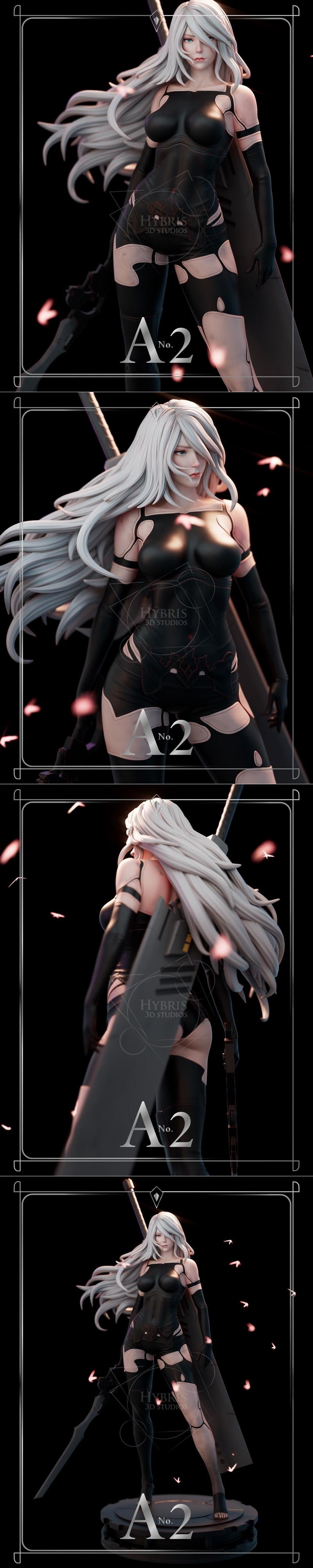 Hybris Studios旗下作品《NieR》角色3D打印模型|Hybris Studios – A2 – NieR – 3D Print Model STL