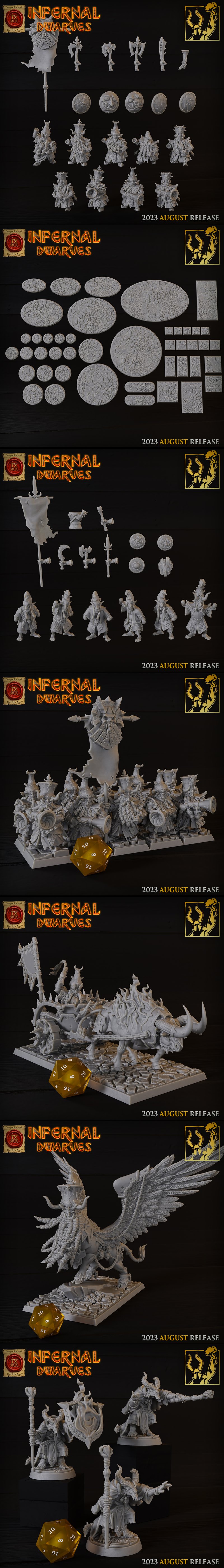 钛 Forge迷你模型 - 炼狱矮人 3D打印模型|Titan Forge Miniatures – Infernal Dwarves – 3D Print Model STL