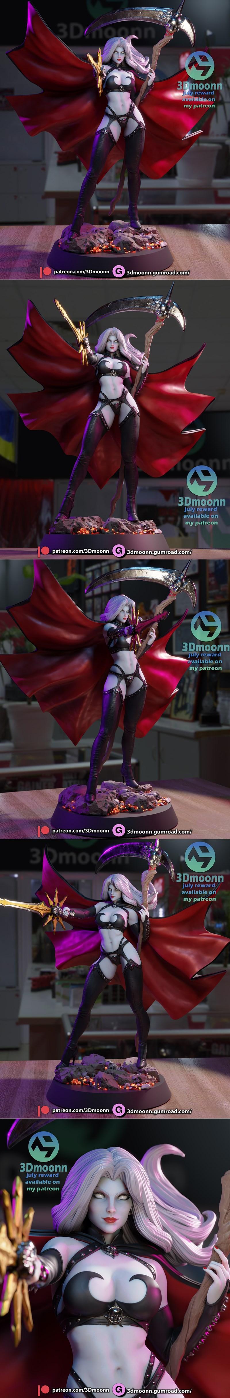 3DMoonn – Lady Death – 3D Print Model STL