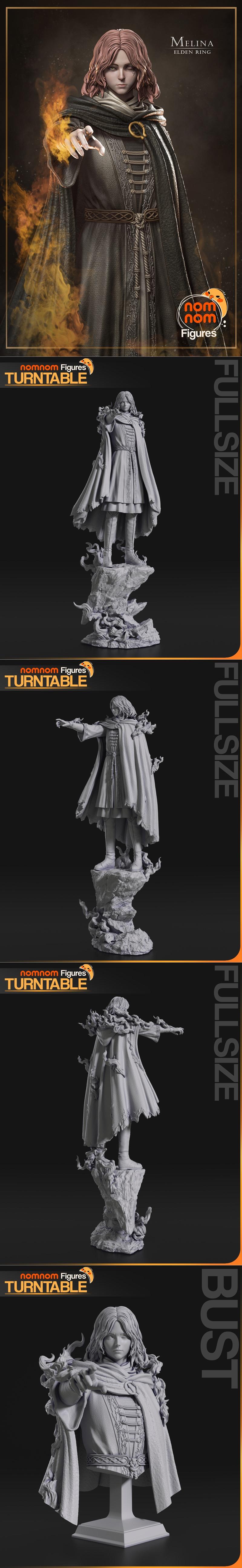 熔岩之影3D打印模型：埃德伦环形世界-梅莉娜|Nomnom Figures – Melina – Elden Ring – 3D Print Model STL