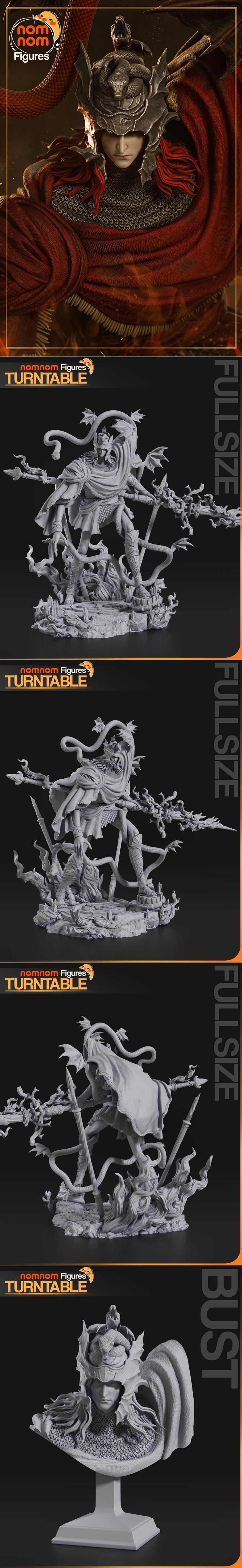 Messmer the Impaler 3D打印模型——《艾尔登法环》角色雕塑|Nomnom Figures – Messmer the Impaler – Elden Ring – 3D Print Model STL