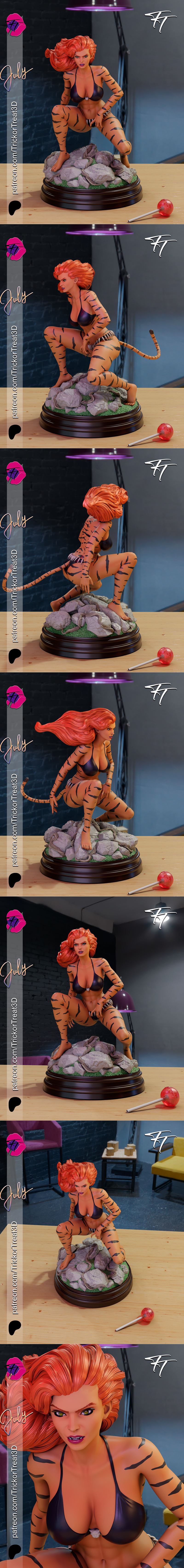 万圣节奇袭 – 蒂格拉 – 3D打印模型|Trick or Treat – Tigra – 3D Print Model STL