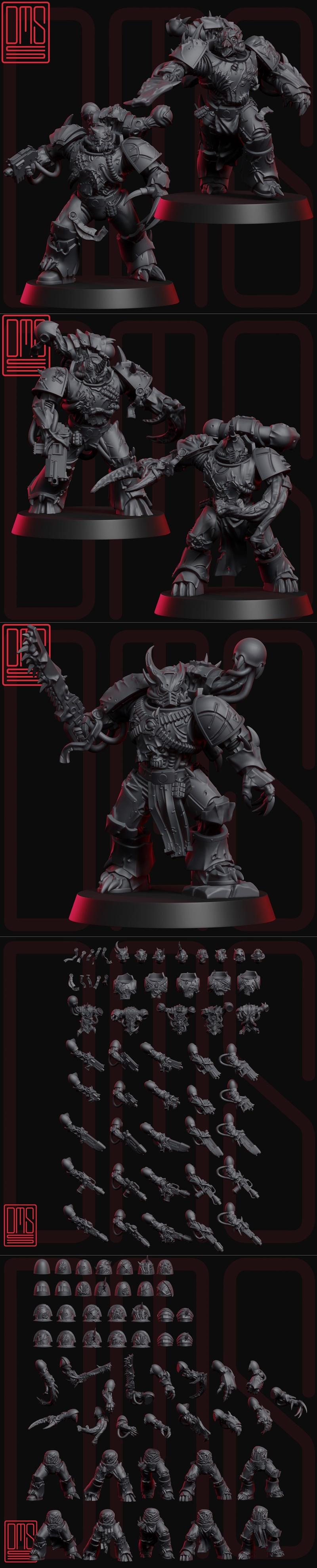 古风战⼠3D打印模型|Grim Visionairy ancient soldier – 3D Print Model STL