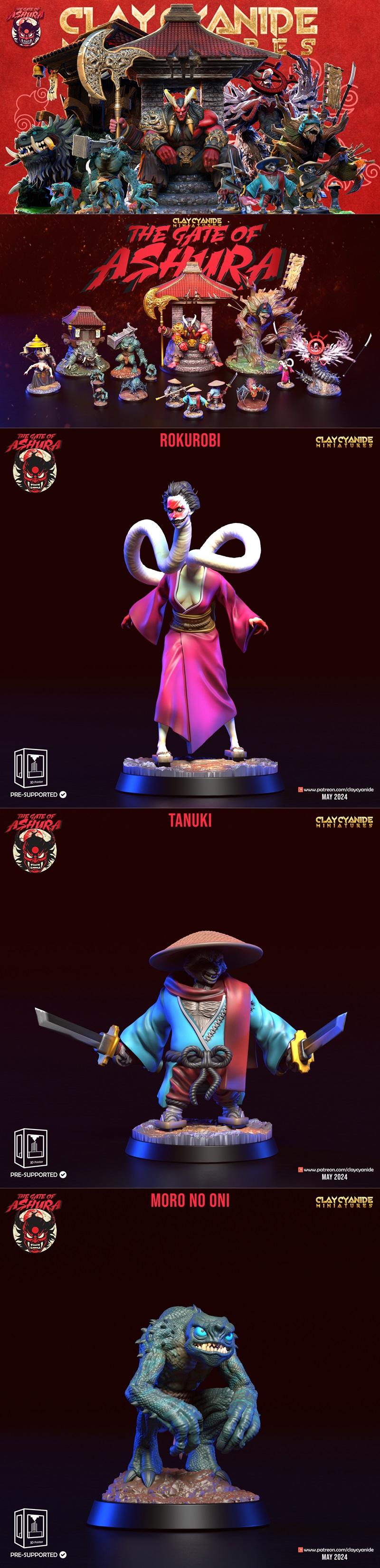 Clay Cyanide Miniatures – Gate of Ashura May 2024 – 3D Print Model STL