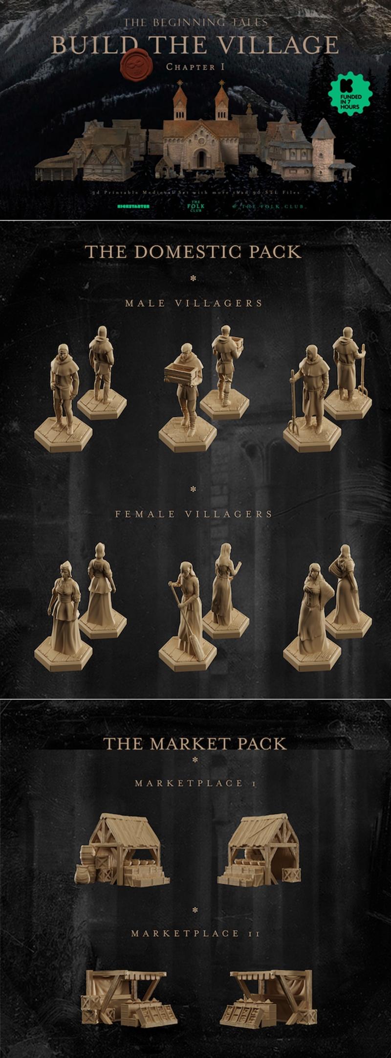 Skadi工作室·第一章·建造村庄·3D打印模型|Skadi Studios – Chapter 1 – Build the Village – 3D Print Model STL