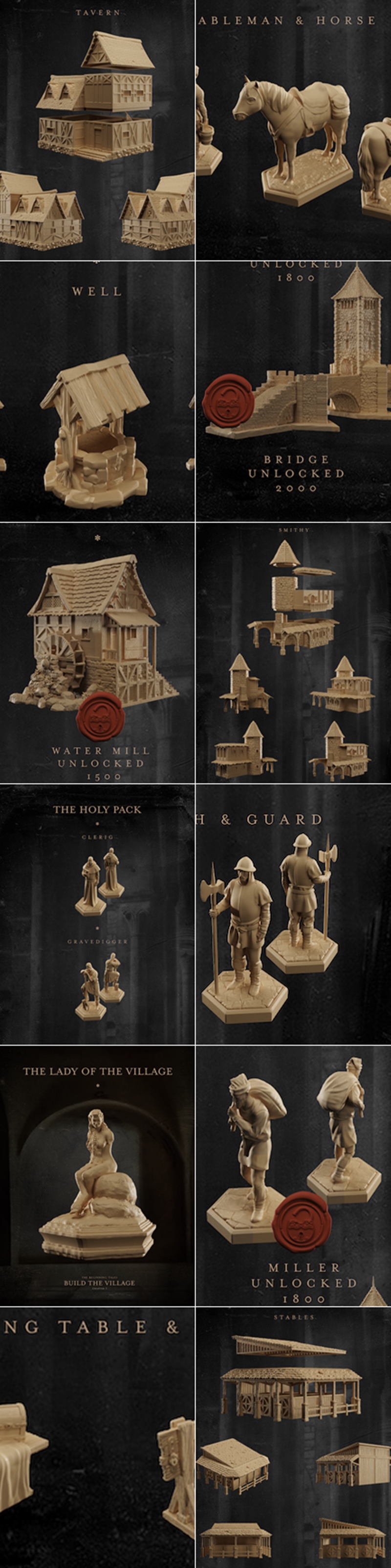 Skadi工作室·第一章·建造村庄·3D打印模型|Skadi Studios – Chapter 1 – Build the Village – 3D Print Model STL